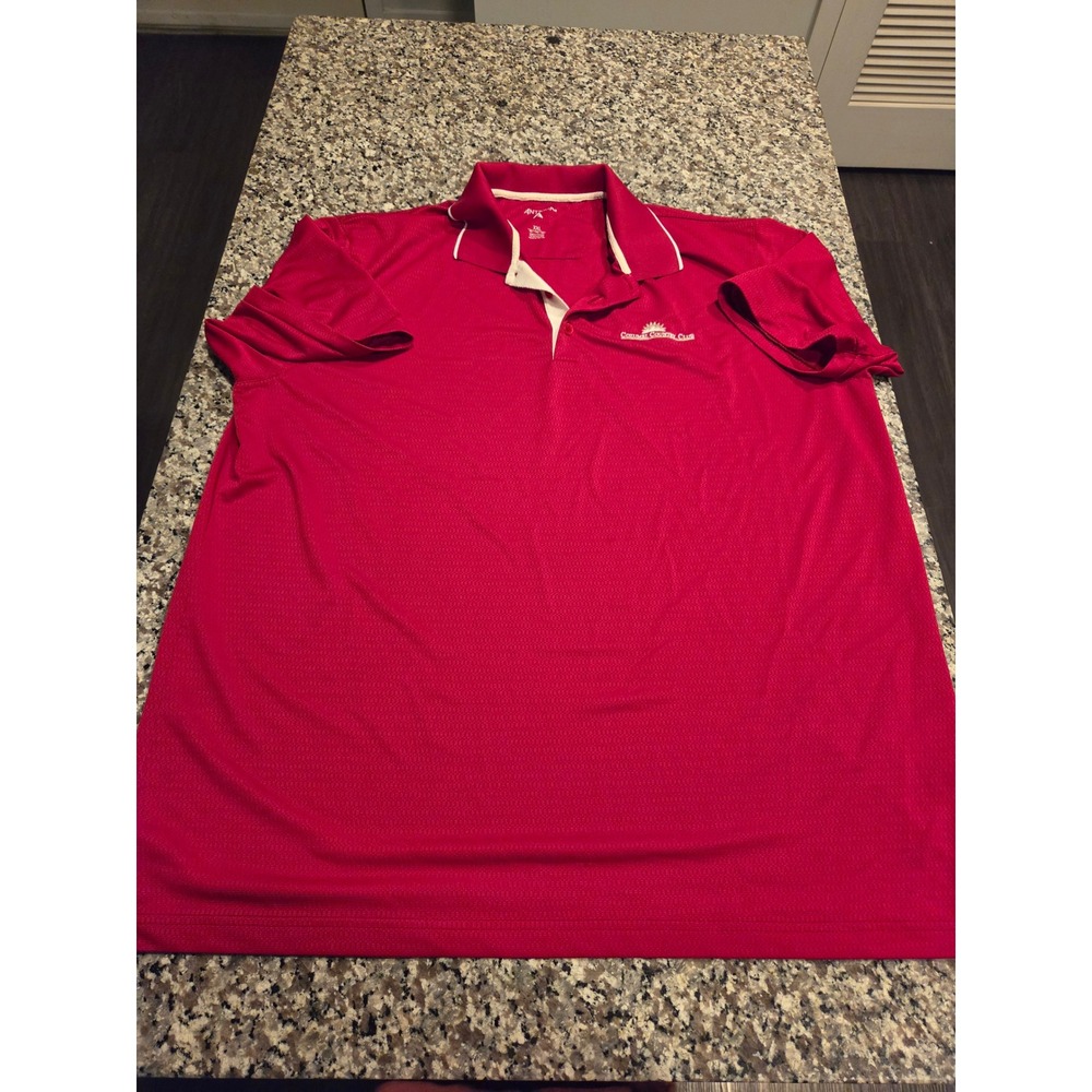 Antigua Polo Shirt Mens XXL Red Cozumel Country Club Golf Performance ShortSlv